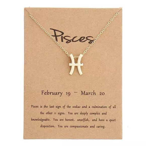 🆕Pisces Zodiac Astrology Pendant Necklace - Picture 1 of 5